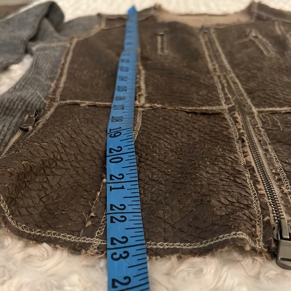 WOMENS LOLA & SOPHIE GREY & TAN FAUX SNAKESKIN FULL ZIP SWEATER SIZE M - Picture 5 of 9